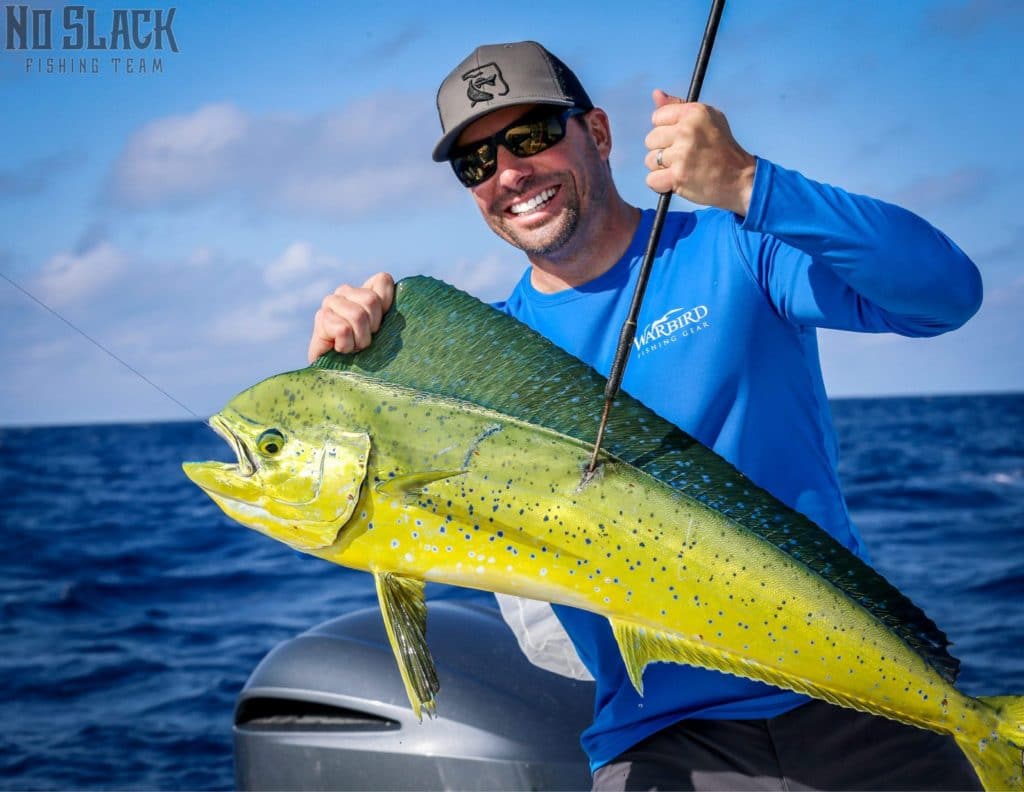 Fishing Islamorada Florida on the No Slack catching big Mahi Mahi